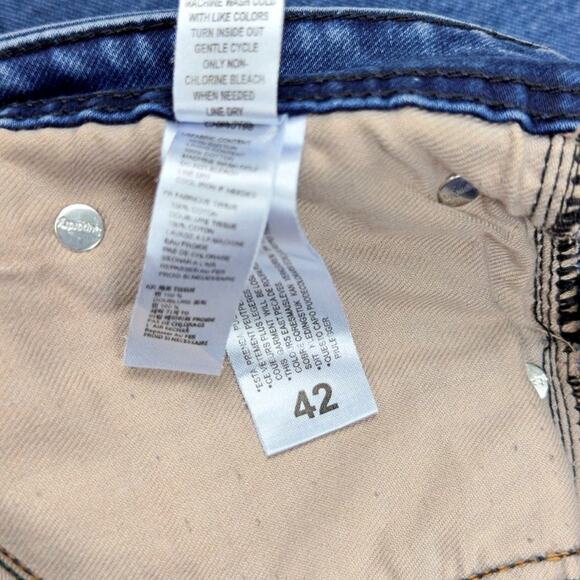 Superdry Copper Black Utility Denim Classic Medium Blue Straight Leg Jeans 42x31 - Picture 7 of 9